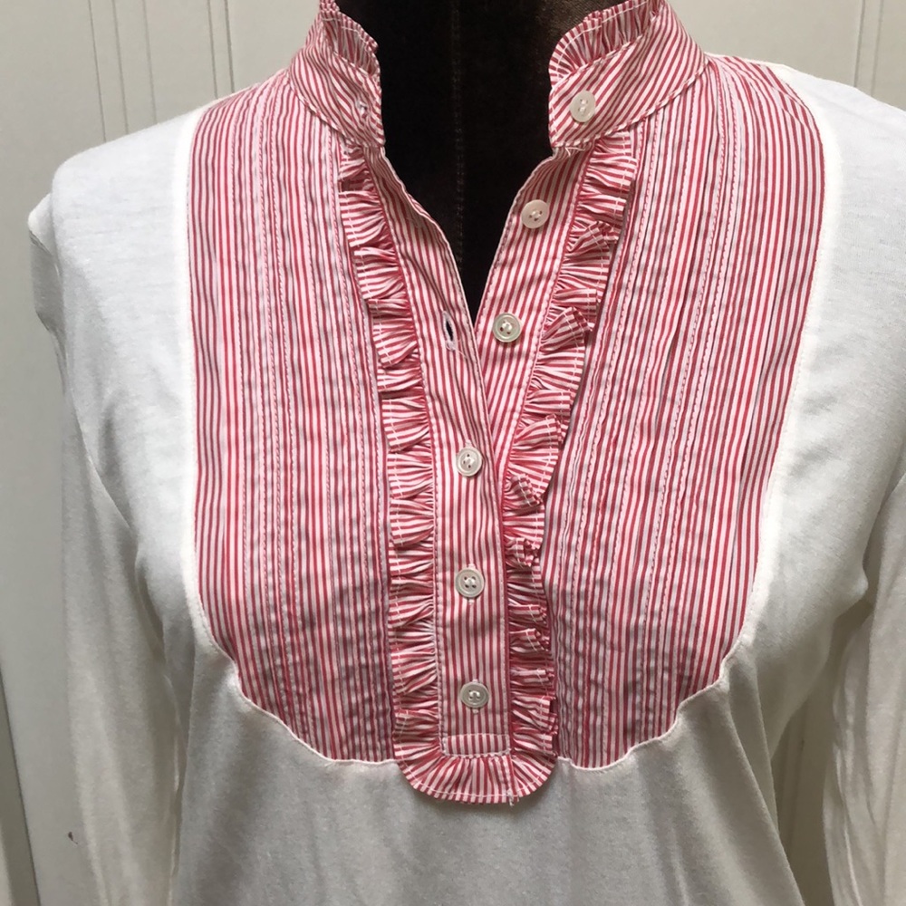 BCBG MAXAZRIA White Long Sleeve Shirt M NWT - Picture 2 of 15
